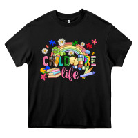 Black childcare life Heavy Core Tee - JahusDesignShop