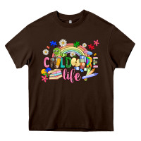 Chocolate Brown childcare life Heavy Core Tee - JahusDesignShop