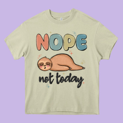 Nope Not Today Heavy Core Tee Designed By Maliassmallbusiness