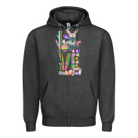 Charcoal Heather Love Easter Nurse Zipper Hoodie - BundleAndBundleShop