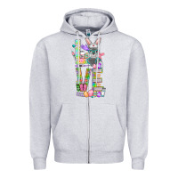 Heather Grey Love Easter Nurse Zipper Hoodie - BundleAndBundleShop