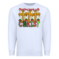 White christmas begins with christ Premium Sweatshirt - CowhideDigitalArt