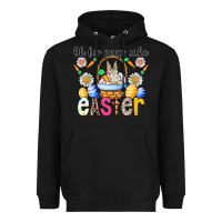 Black Oh For Peeps Sake Easter Heavyweight Hoodie - CowhideDigitalArt