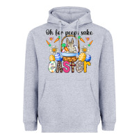 Heather Grey Oh For Peeps Sake Easter Heavyweight Hoodie - CowhideDigitalArt