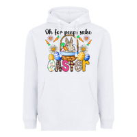 White Oh For Peeps Sake Easter Heavyweight Hoodie - CowhideDigitalArt