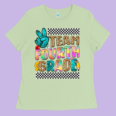 Team Fourth Grade Ladies Tee Designed By Nancycooperartshop