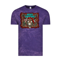 Cloud Purple merry christmas bull skull Vintage Tee - RanaPortraitStore