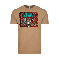 Vintage Coffee merry christmas bull skull Vintage Tee - RanaPortraitStore