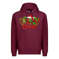 Burgundy Christmas Grammy Claus Mother's Day Premium Hoodie - FaDigitalArtStudio