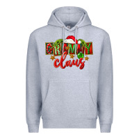 Heather Grey Christmas Grammy Claus Mother's Day Premium Hoodie - FaDigitalArtStudio