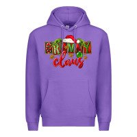 Purple Christmas Grammy Claus Mother's Day Premium Hoodie - FaDigitalArtStudio