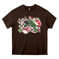 Chocolate Brown gamer christmas game controller Heavy Core Tee - MaliasSmallBusiness