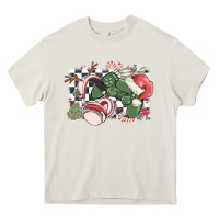 Cream gamer christmas game controller Heavy Core Tee - MaliasSmallBusiness