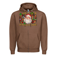 Chestnut with god all things are possible with santa claus bbs Zipper Hoodie - BundleAndBundleShop
