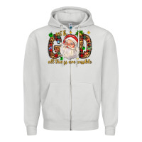Dove Grey with god all things are possible with santa claus bbs Zipper Hoodie - BundleAndBundleShop
