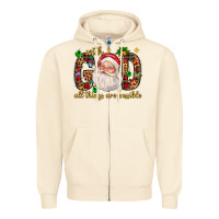 Sandshell with god all things are possible with santa claus bbs Zipper Hoodie - BundleAndBundleShop