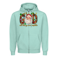 Seafoam with god all things are possible with santa claus bbs Zipper Hoodie - BundleAndBundleShop