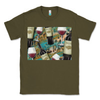 Army Green California Wine with Leopard Background Classic Tee - Bettercallsaul