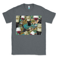 Charcoal Heather California Wine with Leopard Background Classic Tee - Bettercallsaul