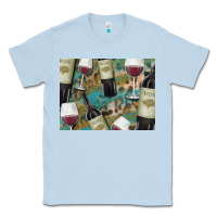 Dusty Blue California Wine with Leopard Background Classic Tee - Bettercallsaul