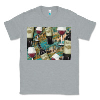 Heather Grey California Wine with Leopard Background Classic Tee - Bettercallsaul