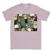 Lilac California Wine with Leopard Background Classic Tee - Bettercallsaul