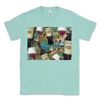 Seafoam California Wine with Leopard Background Classic Tee - Bettercallsaul