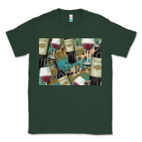 Sports Green California Wine with Leopard Background Classic Tee - Bettercallsaul