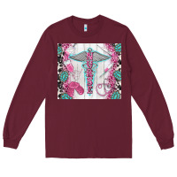 Burgundy nurse Long Sleeve Tee - TumblerDesignByShophia
