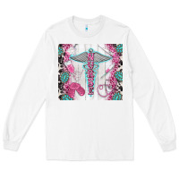 White nurse Long Sleeve Tee - TumblerDesignByShophia