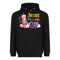 Black Jesus Fills My Cup Easter Heavyweight Hoodie - CowhideDigitalArt