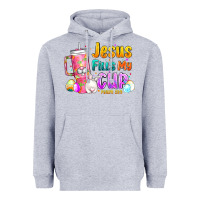 Heather Grey Jesus Fills My Cup Easter Heavyweight Hoodie - CowhideDigitalArt