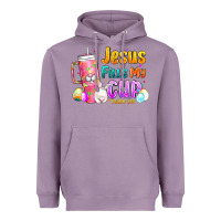 Lavender Jesus Fills My Cup Easter Heavyweight Hoodie - CowhideDigitalArt