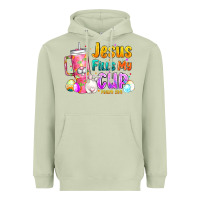 Matcha Jesus Fills My Cup Easter Heavyweight Hoodie - CowhideDigitalArt