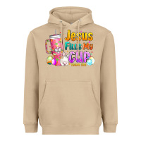 Mushroom Jesus Fills My Cup Easter Heavyweight Hoodie - CowhideDigitalArt