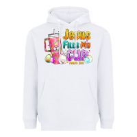 White Jesus Fills My Cup Easter Heavyweight Hoodie - CowhideDigitalArt