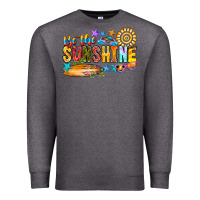 Charcoal Heather be the sunshine Premium Sweatshirt - CowhideDigitalArt