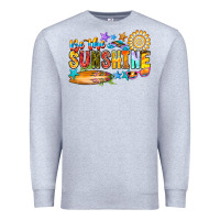 Heather Grey be the sunshine Premium Sweatshirt - CowhideDigitalArt