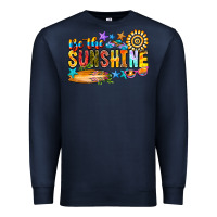 Navy be the sunshine Premium Sweatshirt - CowhideDigitalArt