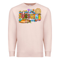 Pale Pink be the sunshine Premium Sweatshirt - CowhideDigitalArt