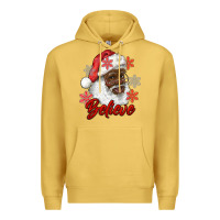 Antique Gold african american santa believe Premium Hoodie - RanaPortraitStore