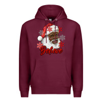 Burgundy african american santa believe Premium Hoodie - RanaPortraitStore