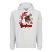 Dove Grey african american santa believe Premium Hoodie - RanaPortraitStore
