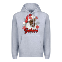 Heather Grey african american santa believe Premium Hoodie - RanaPortraitStore