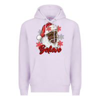 Lilac african american santa believe Premium Hoodie - RanaPortraitStore