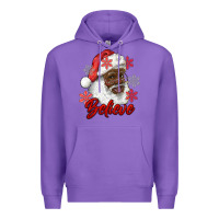 Purple african american santa believe Premium Hoodie - RanaPortraitStore