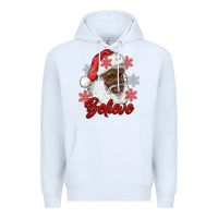 White african american santa believe Premium Hoodie - RanaPortraitStore