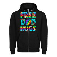 Black Pride LGBTQ Free Dad Hugs Zipper Hoodie - BundleAndBundleShop