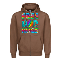 Chestnut Pride LGBTQ Free Dad Hugs Zipper Hoodie - BundleAndBundleShop