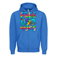 True Royal Pride LGBTQ Free Dad Hugs Zipper Hoodie - BundleAndBundleShop